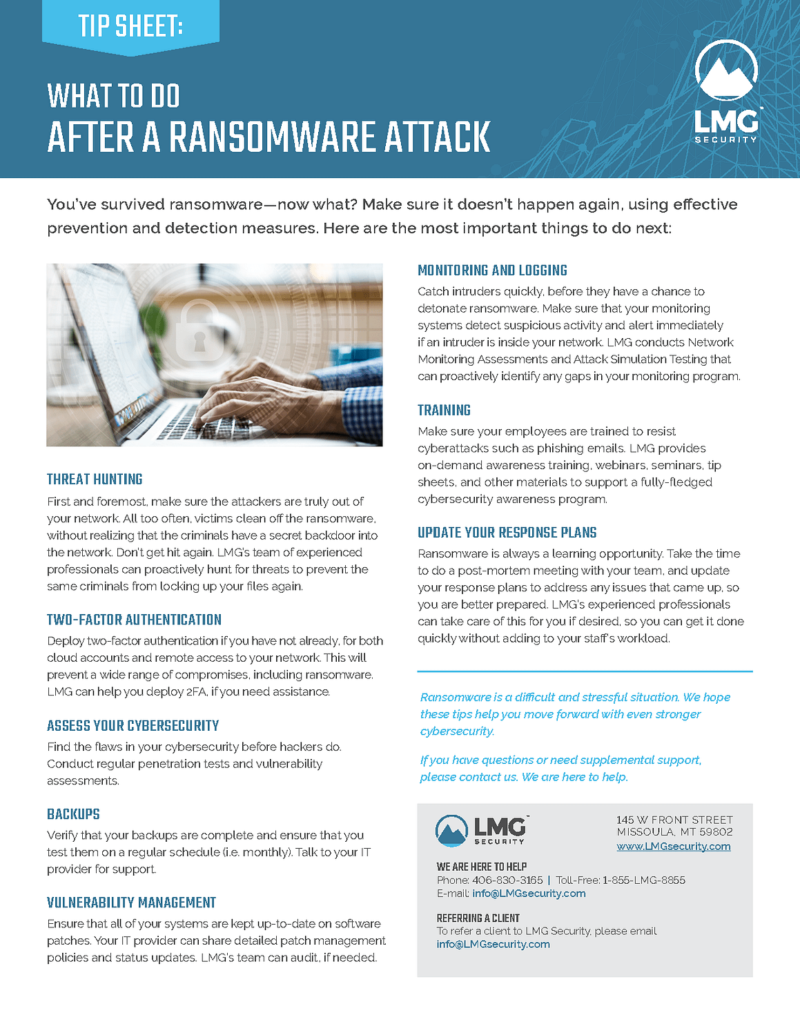 What do you do in case of ransomware?