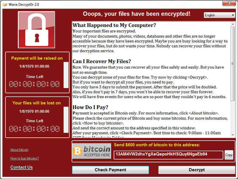 What is an example of a ransomware attack?