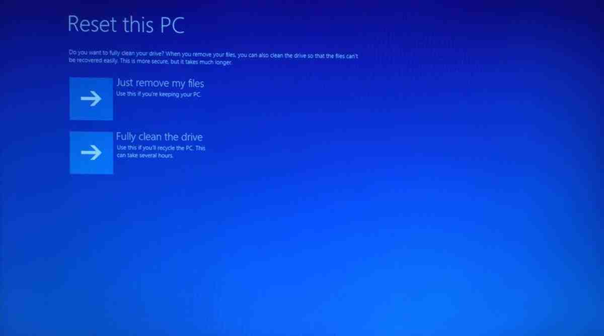 Does resetting a PC remove all data?
